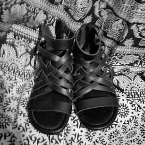 Torrid Black Strappy Sandals.